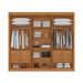 Guarda-Roupa Casal Ripado Portugal II 6 Portas 6 Gavetas Cinamomo