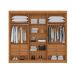 Guarda-Roupa Casal Ripado Portugal II 6 Portas 6 Gavetas Cinamomo e Off White