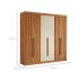 Guarda-Roupa Casal Ripado Portugal II 6 Portas 6 Gavetas Cinamomo e Off White