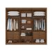 Guarda-Roupa Casal Ripado Portugal III 6 Portas 6 Gavetas Cacau