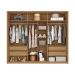 Guarda-Roupa Casal Ripado com 2 Espelhos Apollo 6 Portas 4 Gavetas Buriti e Fendi