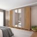 Guarda-Roupa Casal Ripado com 2 Espelhos Apollo 6 Portas 4 Gavetas Buriti e Fendi