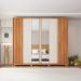 Guarda-Roupa Casal Ripado com 2 Espelhos Apollo 6 Portas 4 Gavetas Freijó e Off White
