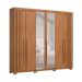 Guarda-Roupa Casal Ripado com Espelho Norton 6 Portas 4 Gavetas Nature