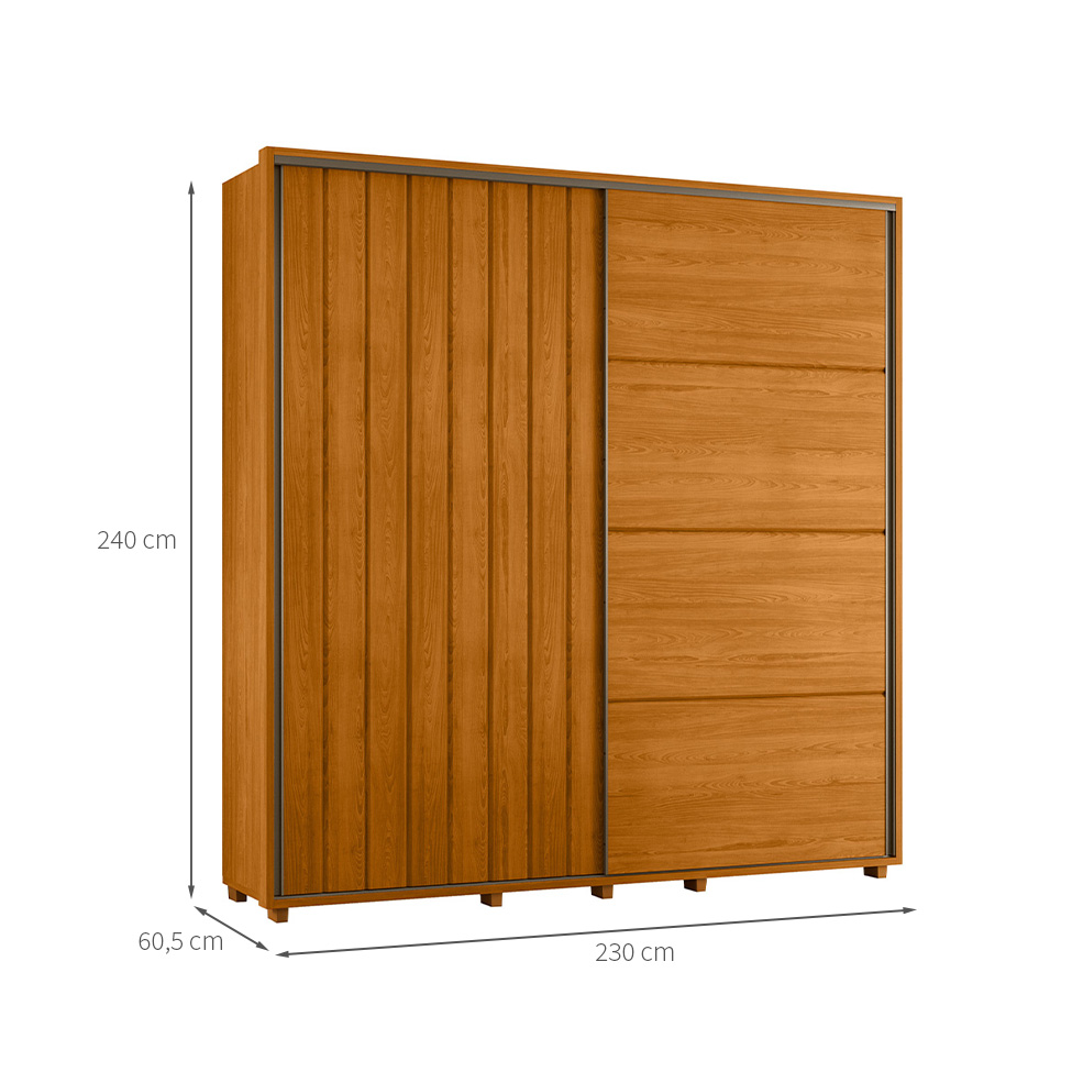 Guarda-Roupa Casal Sávio 2 Portas 4 Gavetas Cinamomo