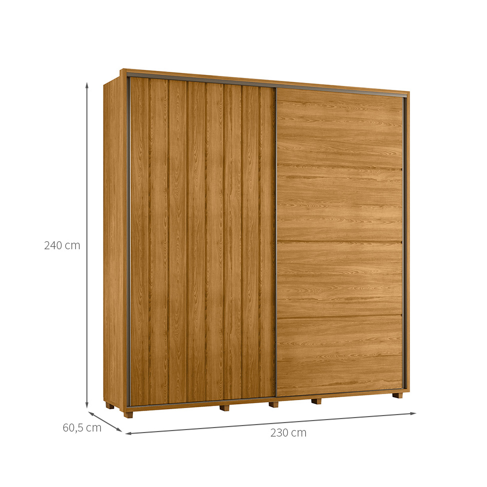 Guarda-Roupa Casal Sávio 2 Portas 4 Gavetas Cumaru