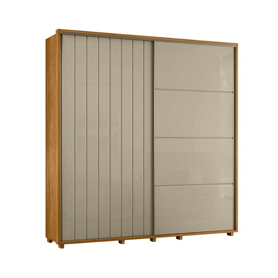 Guarda-Roupa Casal Sávio 2 Portas 4 Gavetas Cumaru e Opala