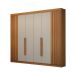 Guarda-Roupa Casal São Carlos 100% MDF 6 Portas 6 Gavetas Cinamomo e Off White