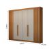 Guarda-Roupa Casal São Carlos 6 Portas 6 Gavetas Cinamomo e Off White