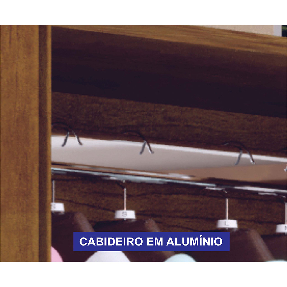Guarda-Roupa Casal São Carlos 6 Portas 6 Gavetas Cinamomo e Off White