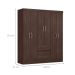 Guarda-Roupa Casal Sória 6 Portas 2 Gavetas Café