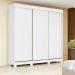 Guarda-Roupa Casal Saion com Pés 3 Portas 3 Gavetas Branco