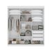 Guarda-Roupa Casal Saion sem Pés 3 Portas 3 Gavetas Branco