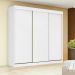 Guarda-Roupa Casal Saion sem Pés 3 Portas 3 Gavetas Branco