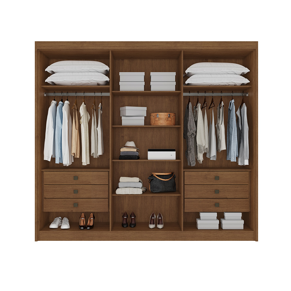 Guarda-Roupa Casal Santiago 6 Portas 6 Gavetas Cacau