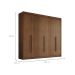 Guarda-Roupa Casal Santiago 6 Portas 6 Gavetas Cacau