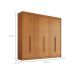 Guarda-Roupa Casal Santiago 6 Portas 6 Gavetas Cinamomo