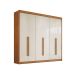 Guarda-Roupa Casal Santiago 6 Portas 6 Gavetas Cinamomo e Off White