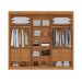 Guarda-Roupa Casal Santiago 6 Portas 6 Gavetas Cinamomo e Off White