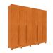 Guarda-Roupa Casal Sevila com Pés 6 Portas 8 Gavetas Cinamomo