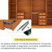 Guarda-Roupa Casal Sevila com Pés 6 Portas 8 Gavetas Cinamomo