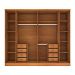 Guarda-Roupa Casal Sevila com Pés 6 Portas 8 Gavetas Cinamomo e Off White