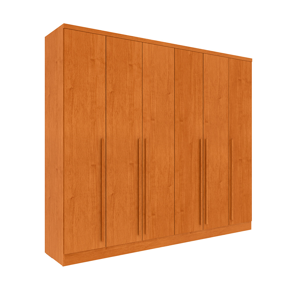 Guarda-Roupa Casal Sevila sem Pés 6 Portas 8 Gavetas Cinamomo