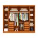 Guarda-Roupa Casal Sevila sem Pés 6 Portas 8 Gavetas Cinamomo e Off White