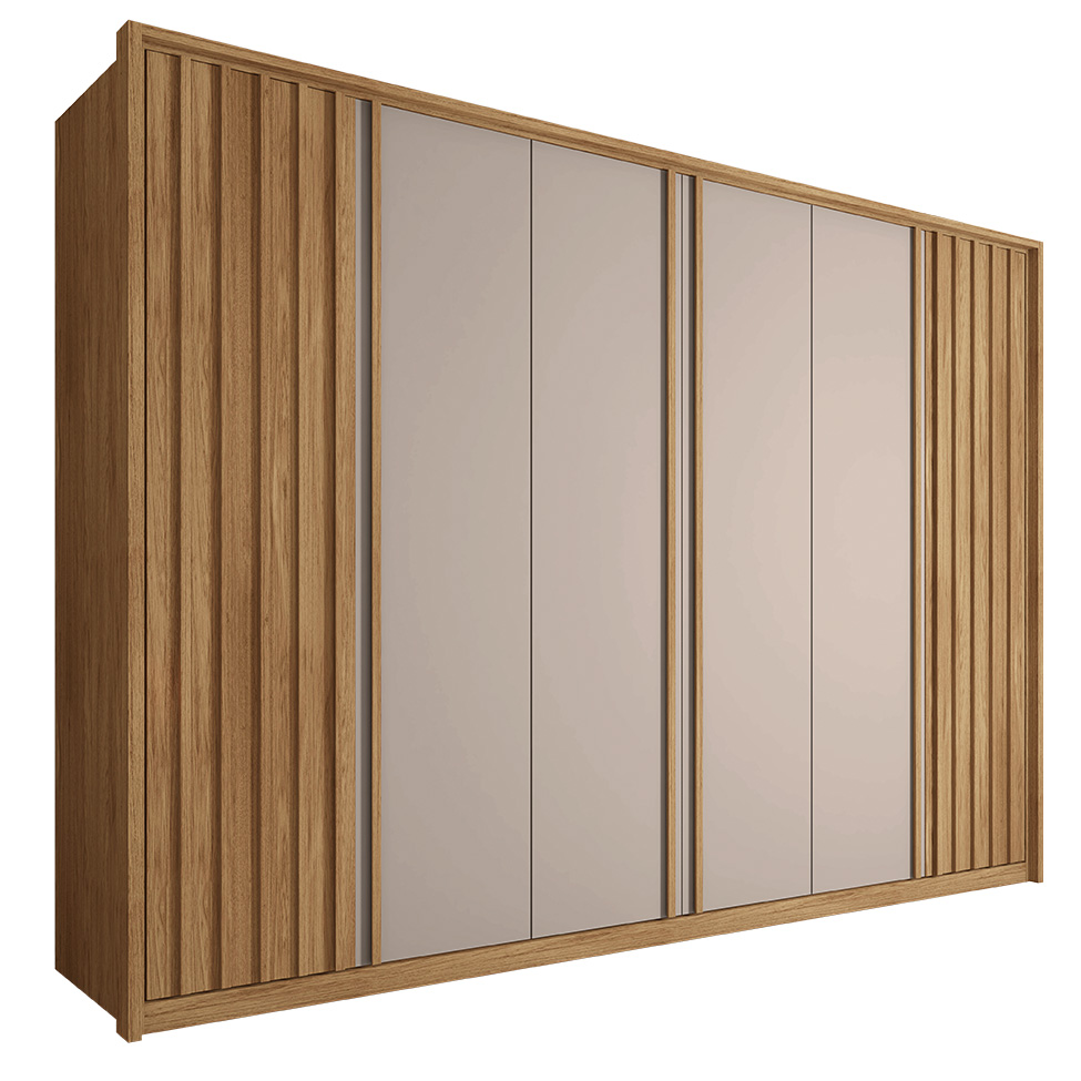 Guarda-Roupa Casal Sevilha 6 Portas 6 Gavetas Buriti e Fendi