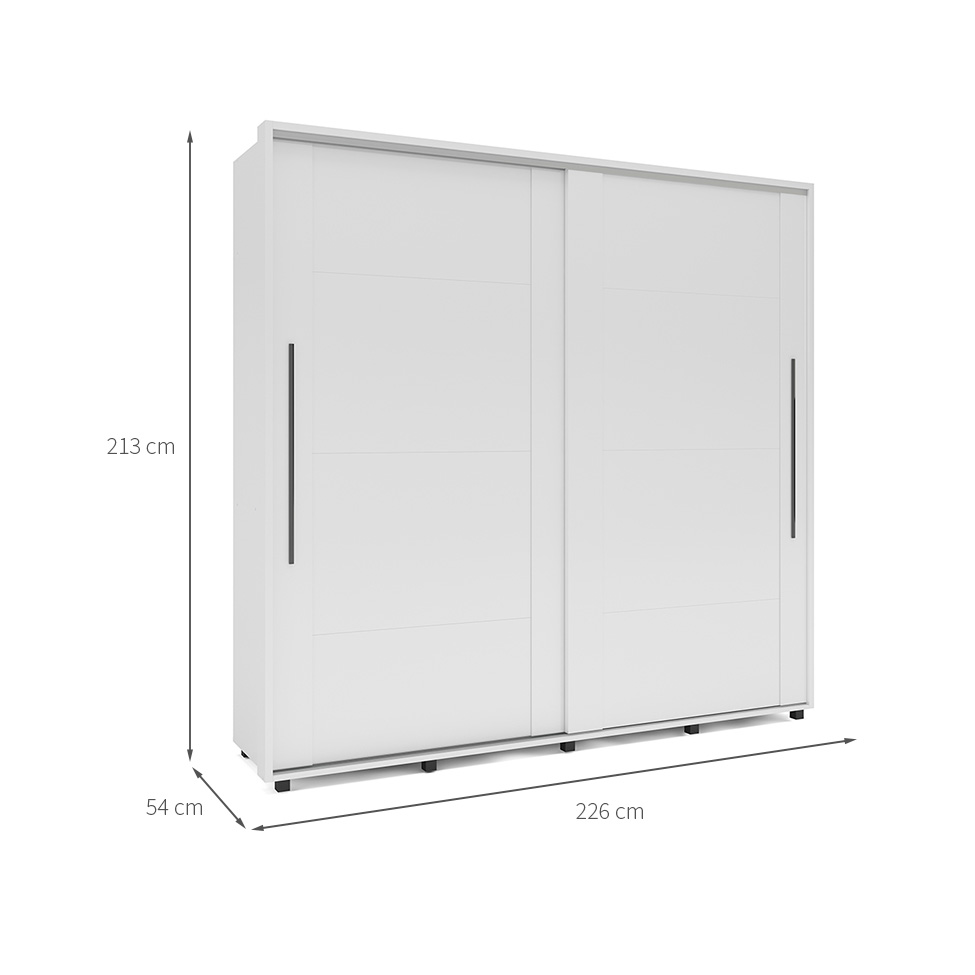 Guarda-Roupa Casal Sevilha Flex 2 PT 4 GV Branco