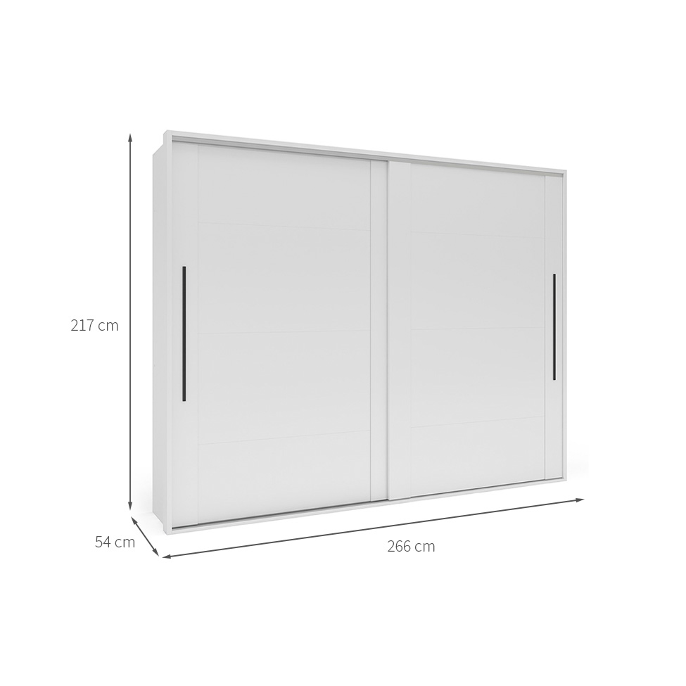 Guarda-Roupa Casal Sevilha Flex 2 Portas 4 Gavetas Branco 217cm