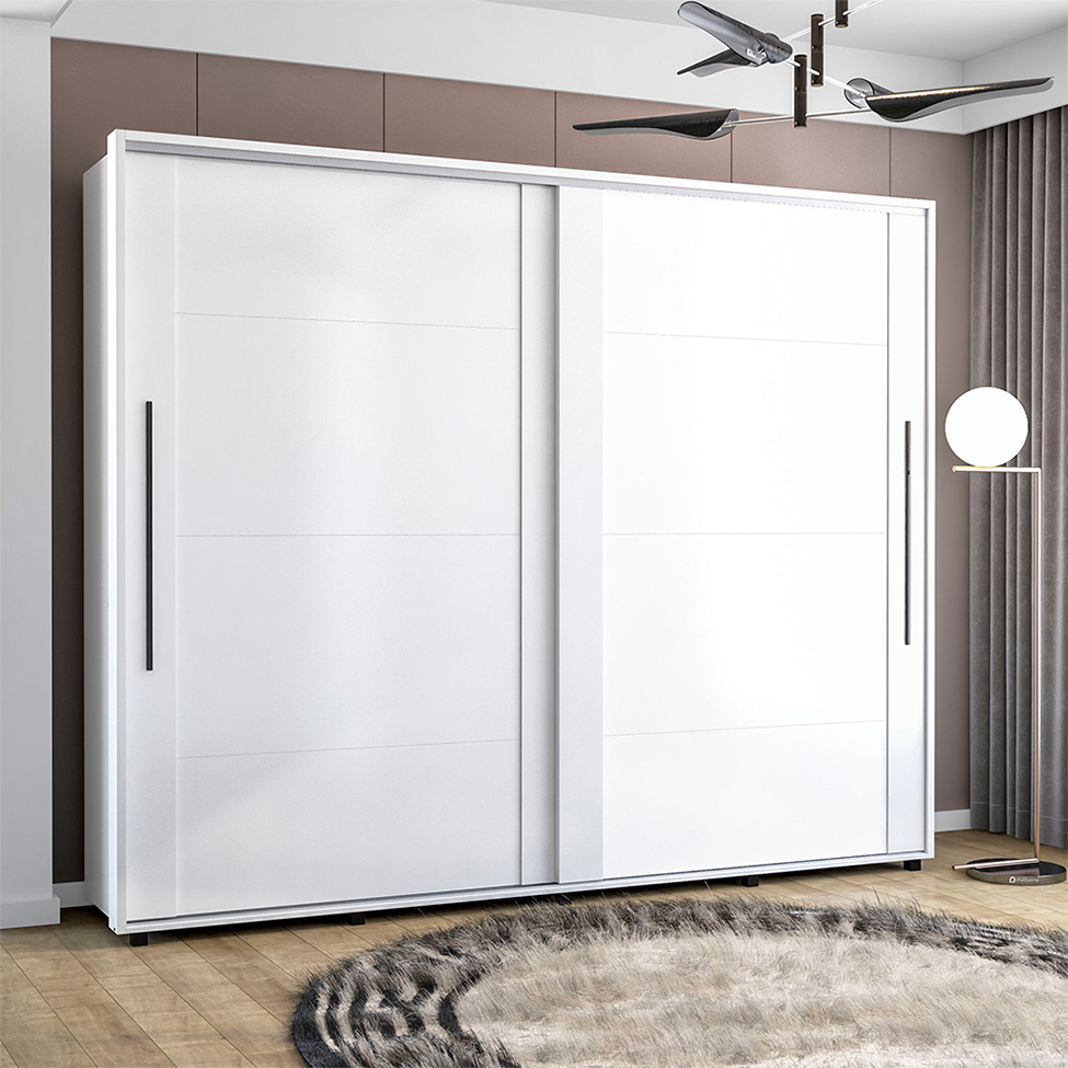 Guarda-Roupa Casal Sevilha Flex 2 Portas 4 Gavetas Branco