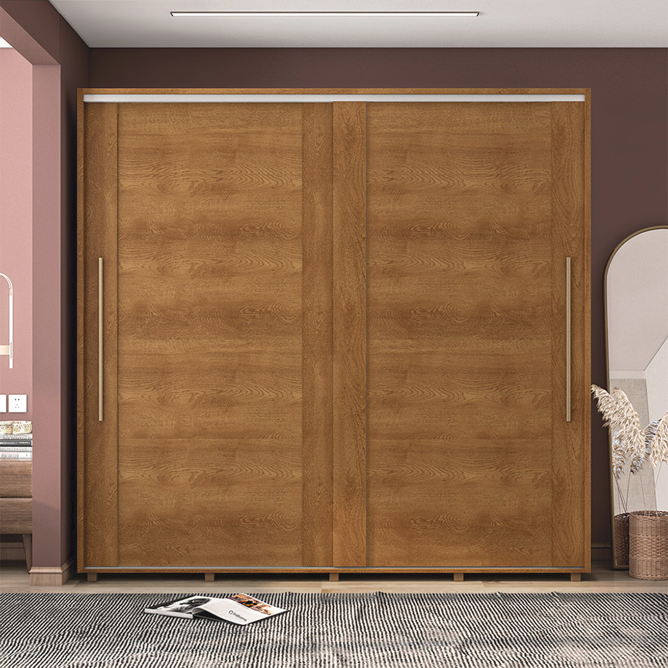 Guarda-Roupa Casal Sevilha Flex 2 Portas 4 Gavetas Freijó 213cm