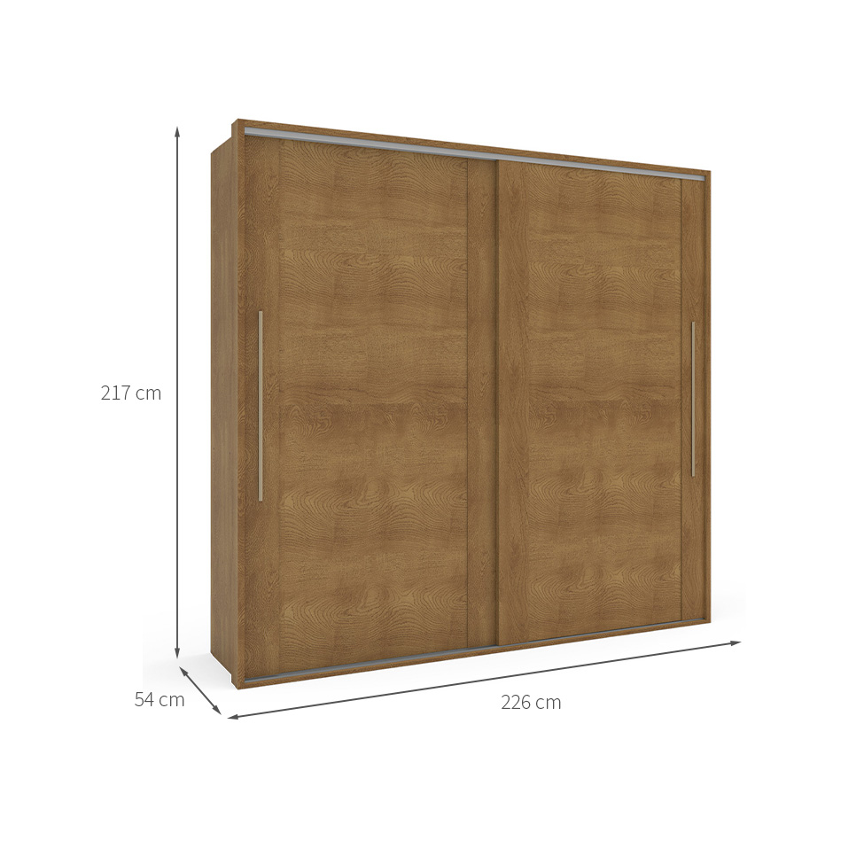 Guarda-Roupa Casal Sevilha Flex 2 Portas 4 Gavetas Freijó 217cm