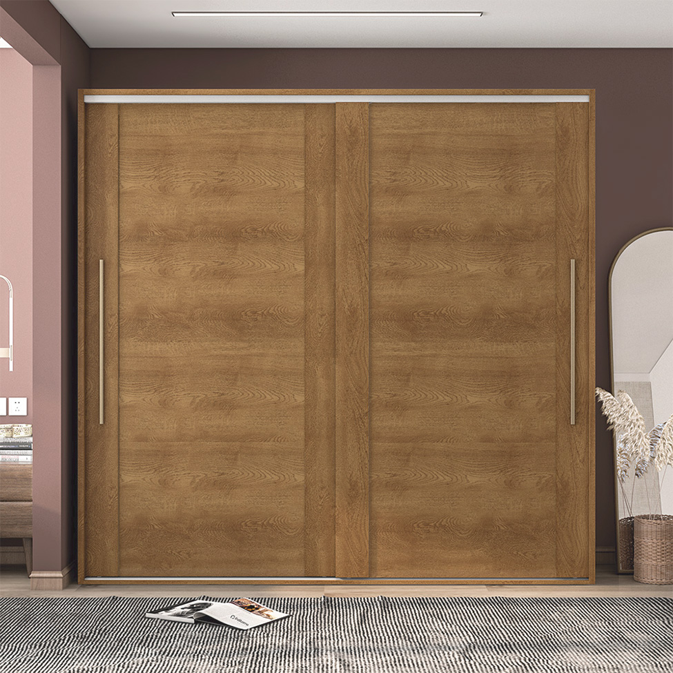 Guarda-Roupa Casal Sevilha Flex 2 Portas 4 Gavetas Freijó 217cm
