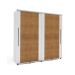 Guarda-Roupa Casal Sevilha Flex 2 Portas 4 Gavetas Freijó e Branco 213cm