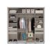 Guarda-Roupa Casal Sevilha Flex 2 Portas 4 Gavetas Freijó e Branco 213cm