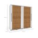 Guarda-Roupa Casal Sevilha Flex 2 Portas 4 Gavetas Freijó e Branco 213cm