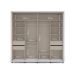 Guarda-Roupa Casal Sevilha Flex 2 Portas 4 Gavetas Freijó e Branco 213cm