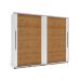Guarda-Roupa Casal Sevilha Flex 2 Portas 4 Gavetas Freijó e Branco