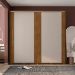 Guarda-Roupa Casal Sevilha Flex 2 Portas 4 Gavetas Freijó e Off White 213cm