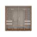 Guarda-Roupa Casal Sevilha Flex 2 Portas 4 Gavetas Freijó e Off White 213cm