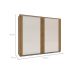 Guarda-Roupa Casal Sevilha Flex 2 Portas 4 Gavetas Freijó e Off White