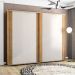Guarda-Roupa Casal Sevilha Flex 2 Portas 4 Gavetas Freijó e Off White