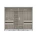 Guarda-Roupa Casal Sevilha Flex 3 PT 4 GV Branco e Freijó