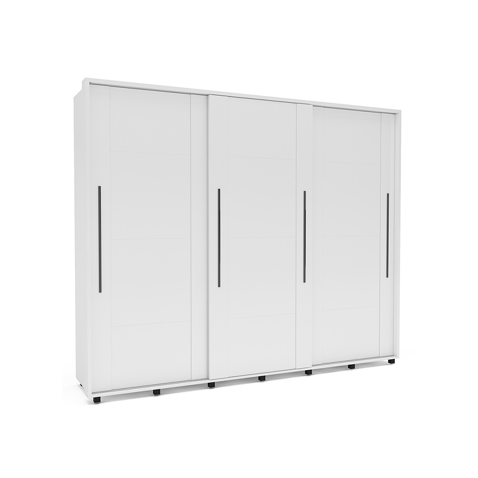 Guarda-Roupa Casal Sevilha Flex 3 Portas 4 Gavetas Branco