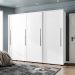 Guarda-Roupa Casal Sevilha Flex 3 Portas 4 Gavetas Branco