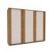 Guarda-Roupa Casal Sevilha Flex 3 Portas 4 Gavetas Off White e Freijó