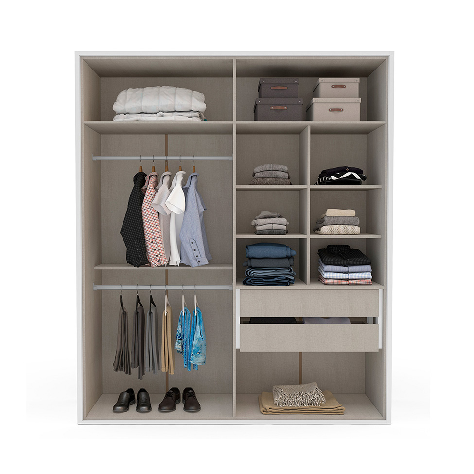 Guarda-Roupa Casal Sevilha Flex 4 Portas 2 Gavetas Branco
