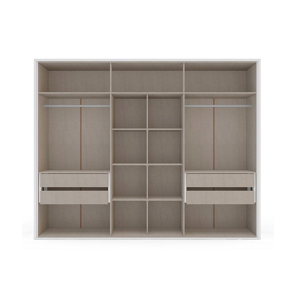 Guarda-Roupa Casal Sevilha Flex 6 Portas 4 Gavetas Branco